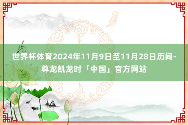 世界杯体育2024年11月9日至11月28日历间-尊龙凯龙时「中国」官方网站