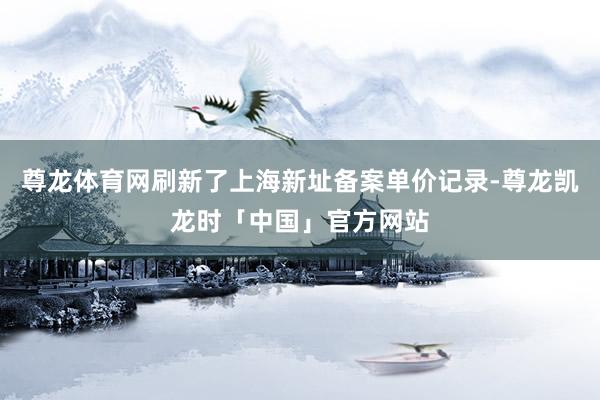 尊龙体育网刷新了上海新址备案单价记录-尊龙凯龙时「中国」官方网站