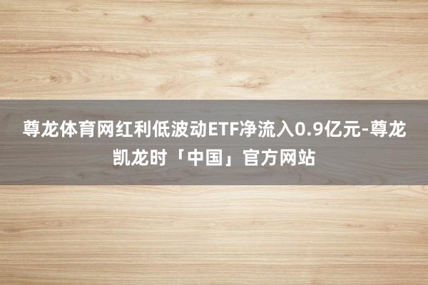 尊龙体育网红利低波动ETF净流入0.9亿元-尊龙凯龙时「中国」官方网站